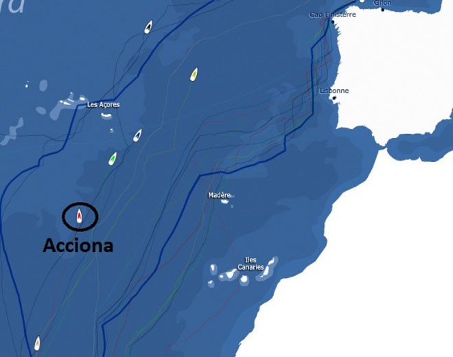 Acciona position, capsize - 2012 Vendee Globe © Vendee Globe http://www.vendeeglobe.org